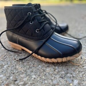 St. John's Bay Black Lace-Up Boots